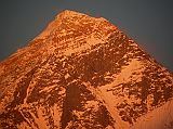 Gokyo Ri 05-2 Everest North Face and Southwest Face Close Up From Gokyo Ri At Sunset Mount Everest North and Southwest faces burn red at sunset from Gokyo Ri.